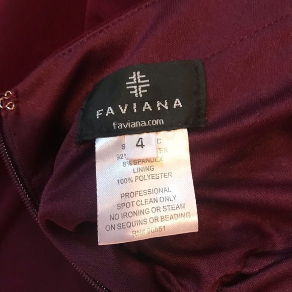 Faviana Jersey V-Neck Dress - Picture 3 of 8